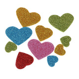 Maxbell 50 Pcs Heart Shape Self Adhesive  Foam Glitter Stickers for Kids Crafts