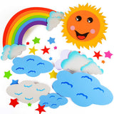 Maxbell 6 Pcs Lovely EVA Foam Clouds Wall Sticker for Kid Children's Room Decoration