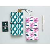 Maxbell PU Leather Cover Travel Notebook Travel Journal Diary Note Book Flower