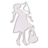 DIY Elegant Lady Metal Cutting Dies Stencils Scrapbooking Craft Embossing Card Template Gift Album Decoration fit for Paper, Cardstock, Chipboard, Specialty Paper, 9.3 x 4 cm / 3.66 x 0.16 inches - Aladdin Shoppers