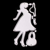 DIY Elegant Lady Metal Cutting Dies Stencils Scrapbooking Craft Embossing Card Template Gift Album Decoration fit for Paper, Cardstock, Chipboard, Specialty Paper, 9.3 x 4 cm / 3.66 x 0.16 inches - Aladdin Shoppers