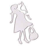 DIY Elegant Lady Metal Cutting Dies Stencils Scrapbooking Craft Embossing Card Template Gift Album Decoration fit for Paper, Cardstock, Chipboard, Specialty Paper, 9.3 x 4 cm / 3.66 x 0.16 inches - Aladdin Shoppers