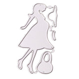 DIY Elegant Lady Metal Cutting Dies Stencils Scrapbooking Craft Embossing Card Template Gift Album Decoration fit for Paper, Cardstock, Chipboard, Specialty Paper, 9.3 x 4 cm / 3.66 x 0.16 inches - Aladdin Shoppers
