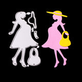 DIY Elegant Lady Metal Cutting Dies Stencils Scrapbooking Craft Embossing Card Template Gift Album Decoration fit for Paper, Cardstock, Chipboard, Specialty Paper, 9.3 x 4 cm / 3.66 x 0.16 inches - Aladdin Shoppers