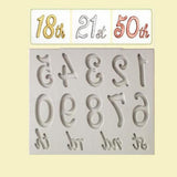 Maxbell Numbers Letters Silicone Fondant Cake Mold Cake Decorating Mould Numbers 1