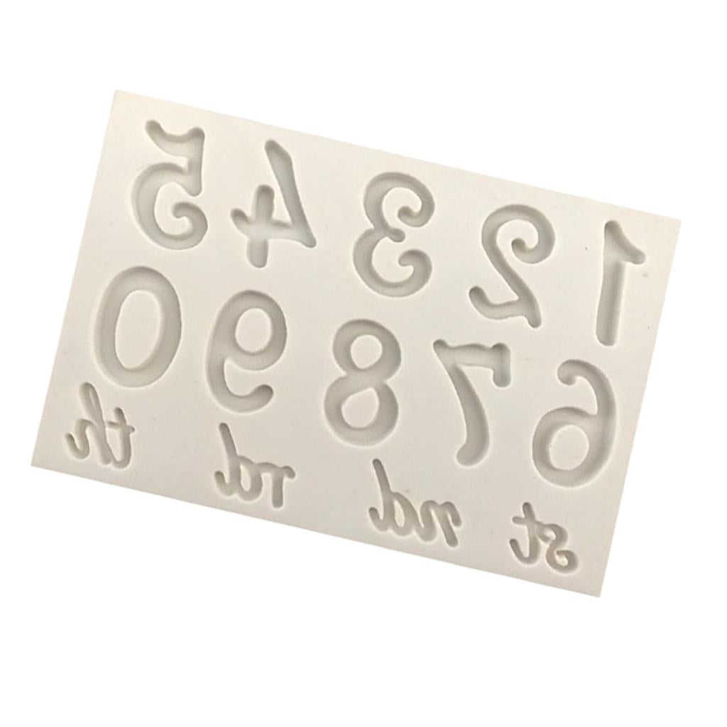 Maxbell Numbers Letters Silicone Fondant Cake Mold Cake Decorating Mould Numbers 2