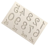 Maxbell Numbers Letters Silicone Fondant Cake Mold Cake Decorating Mould Numbers 2