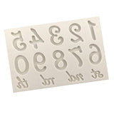 Maxbell Numbers Letters Silicone Fondant Cake Mold Cake Decorating Mould Numbers 2
