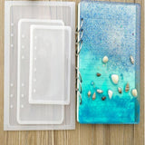 Maxbell DIY Notebook Silicone Molds ,Paper Core ,Crossed Buckle for Making Craft A5