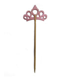 Max 6 Pieces Felt Crown Shape Cake Toppers Birthday Party Cake Picks Rose red