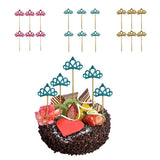 Max 6 Pieces Felt Crown Shape Cake Toppers Birthday Party Cake Picks Rose red
