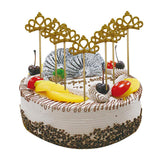 Max 6 Pieces Felt Crown Shape Cake Toppers Birthday Party Cake Picks Gold