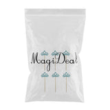 Max 6 Pieces Felt Crown Shape Cake Toppers Birthday Party Cake Picks Blue