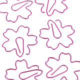Maxbell 10 Pieces Pink Sakura Shape Paper Clips Metal Bookmarks Office Stationery