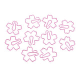 Maxbell 10 Pieces Pink Sakura Shape Paper Clips Metal Bookmarks Office Stationery