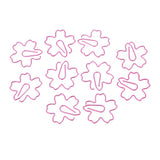 Maxbell 10 Pieces Pink Sakura Shape Paper Clips Metal Bookmarks Office Stationery