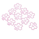 Maxbell 10 Pieces Pink Sakura Shape Paper Clips Metal Bookmarks Office Stationery
