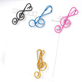 Maxbell 20 Pieces Mixed Music Symbols Paper Clips Metal Bookmarks Office Stationery
