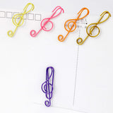 Maxbell 20 Pieces Mixed Music Symbols Paper Clips Metal Bookmarks Office Stationery