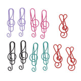 Maxbell 20 Pieces Mixed Music Symbols Paper Clips Metal Bookmarks Office Stationery