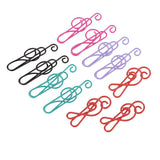 Maxbell 20 Pieces Mixed Music Symbols Paper Clips Metal Bookmarks Office Stationery