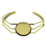 Maxbell 2 Pieces 25mm Bangle Base Bracelet Blanks Findings Tray Setting retro bronze
