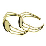 Maxbell 2 Pieces 25mm Bangle Base Bracelet Blanks Findings Tray Setting retro bronze