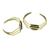 Maxbell 2 Pieces 25mm Bangle Base Bracelet Blanks Findings Tray Setting retro bronze