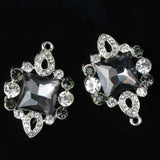 Maxbell 5 Pieces Vintage Alloy Rhinestone Crystal Flower Buttons Embellishments #4