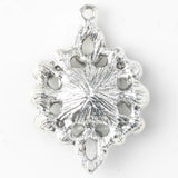 Maxbell 5 Pieces Vintage Alloy Rhinestone Crystal Flower Buttons Embellishments #4
