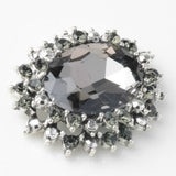 Maxbell 5 Pieces Vintage Alloy Rhinestone Crystal Flower Buttons Embellishments #5