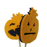 Maxbell 5 Pieces Felt Pumpkin Shape Cake Toppers Cake Picks for Halloween Party #1