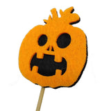 Maxbell 5 Pieces Felt Pumpkin Shape Cake Toppers Cake Picks for Halloween Party #2