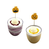 Maxbell 5 Pieces Felt Pumpkin Shape Cake Toppers Cake Picks for Halloween Party #2