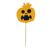 Maxbell 5 Pieces Felt Pumpkin Shape Cake Toppers Cake Picks for Halloween Party #2