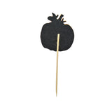 Maxbell 5 Pieces Felt Pumpkin Shape Cake Toppers Cake Picks for Halloween Party #2