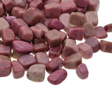 Maxbell 1 lb/450g Tumbled Stones Turquoise Agate Gemstone Jewelry Making Pink