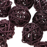 Maxbell 15Pieces Multicolor Wicker Rattan Ball Wedding Christmas Party Decor  Coffee