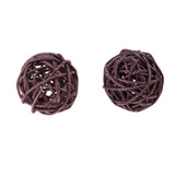 Maxbell 15Pieces Multicolor Wicker Rattan Ball Wedding Christmas Party Decor  Coffee