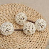 Maxbell 15Pieces Multicolor Wicker Rattan Ball Wedding Christmas Party Decor  Coffee