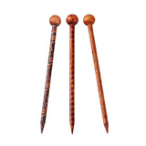 Max 6pcs Wooden Hair Pin Women's Chinese Hair Stick Pin Wood Flower Pattern Girl