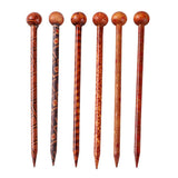 Max 6pcs Wooden Hair Pin Women's Chinese Hair Stick Pin Wood Flower Pattern Girl