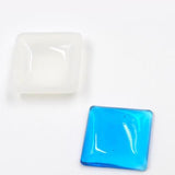 Maxbell 2 Pieces Square Heart Silicone Domed Cabochon Mould for Resin Jewelry Making