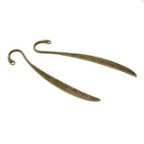 Maxbell 6 Pieces Bronze Vintage Pattern Alloy Bookmarks With Hole For Jewelry Making