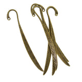 Maxbell 6 Pieces Bronze Vintage Pattern Alloy Bookmarks With Hole For Jewelry Making