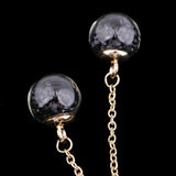 Maxbell 2 Pieces Tassel Bowknot Pendant Rhinestone Buttons Crystal Embellishment