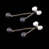Maxbell 2 Pieces Tassel Bowknot Pendant Rhinestone Buttons Crystal Embellishment