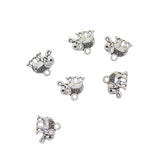 Maxbell 50 Pieces Tibetan Silver Elephant Shape Charms Pendants for Jewelry Making