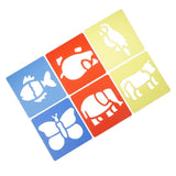 Maxbell 6 Hollowed Patterns of Painting Stencil Animal Scrapbook Stencil for DIY