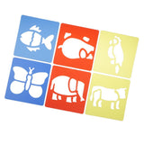 Maxbell 6 Hollowed Patterns of Painting Stencil Animal Scrapbook Stencil for DIY